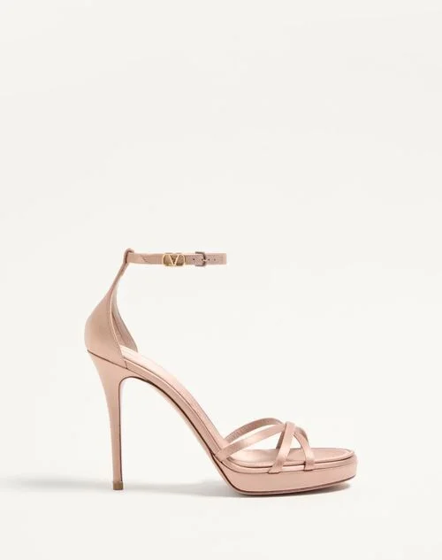 Valentino Garavani Valentino Garavani Eveninglam Satin Platform Sandal 120Mm