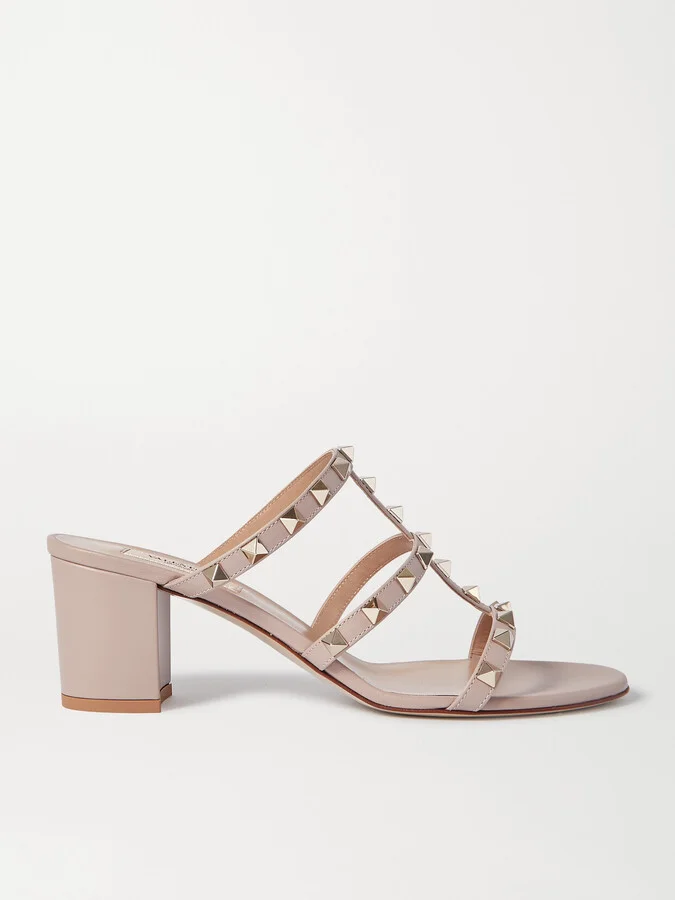 Valentino Garavani - Valentino Garavani Rockstud 60 Leather Mules - Neutrals