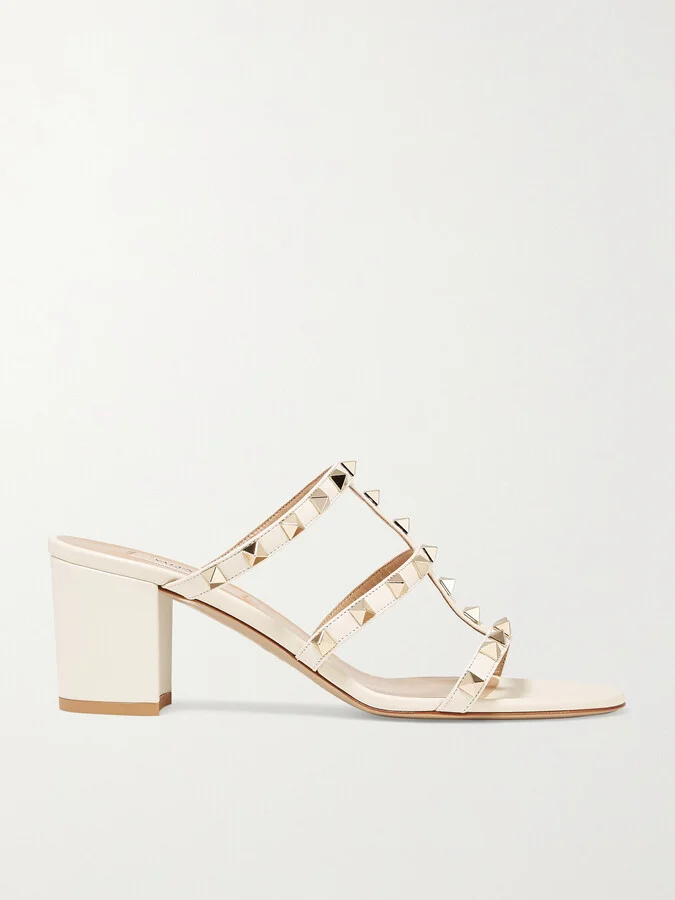 Valentino Garavani - Valentino Garavani The Rockstud 60 Leather Mules - Ivory