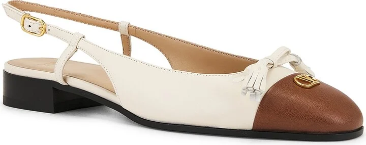 Valentino Garavani Valet Du Roi Ballerina Flat in Cream - Image 2
