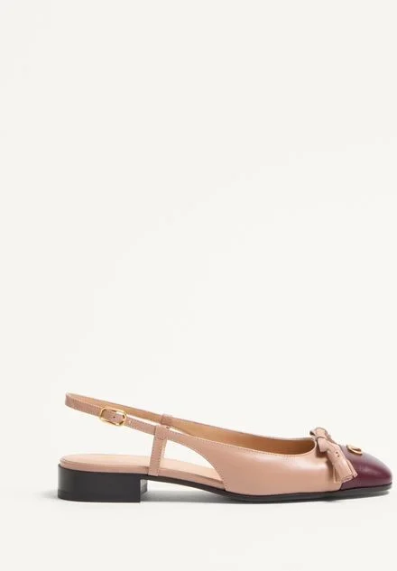 Valentino Garavani Valet Du Roi Kid Slingback Ballerina 25Mmm