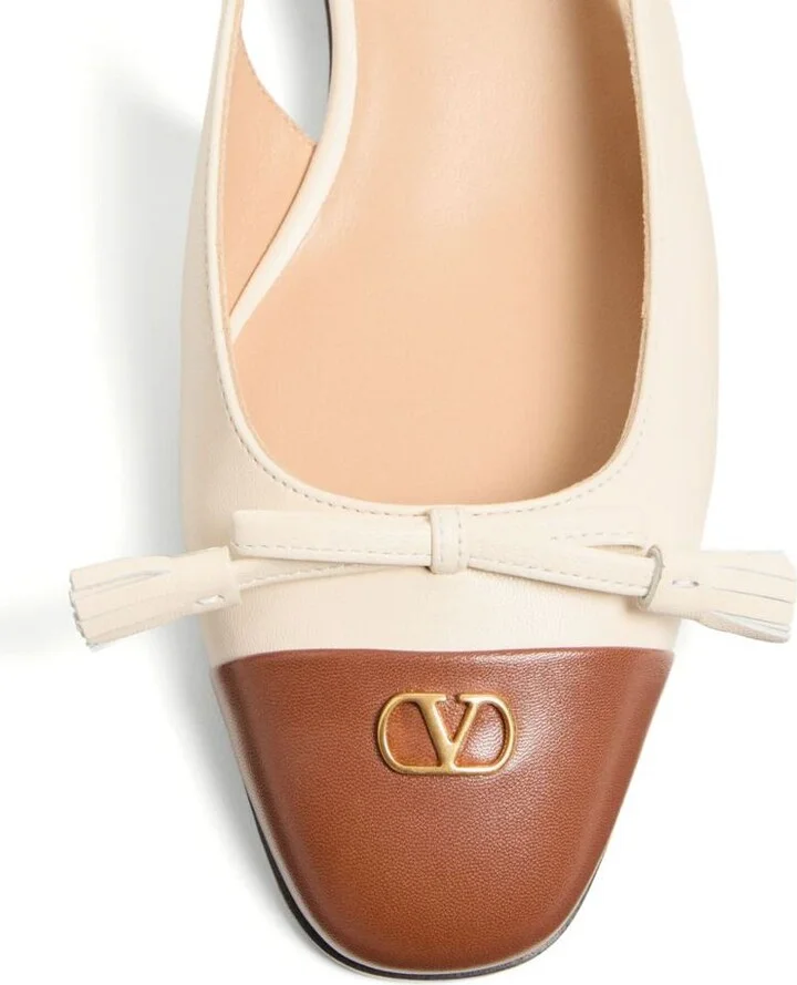 Valentino Garavani Valet Du Roi Leather Ballet Flats - Image 3