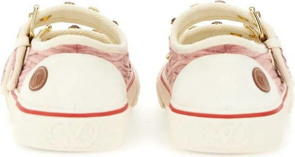 Valentino Garavani Velvet "Dollyboard" Ballerina Sneaker - Image 3