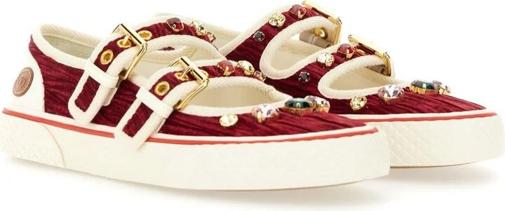 Valentino Garavani Velvet "Dollyboard" Ballerina Sneaker - Image 2