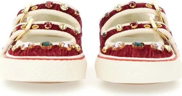 Valentino Garavani Velvet "Dollyboard" Ballerina Sneaker - Image 4