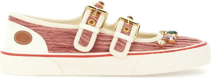 Valentino Garavani Velvet "Dollyboard" Ballerina Sneaker