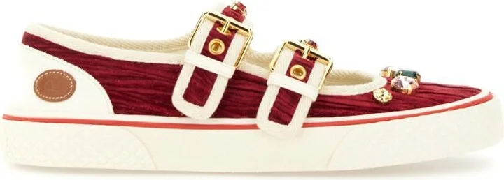 Valentino Garavani Velvet "Dollyboard" Ballerina Sneaker