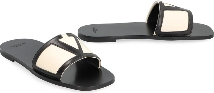 Valentino Garavani Viva Superstar Leather Slides - Image 3