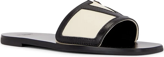 Valentino Garavani Viva Superstar Slide in Black,White - Image 2