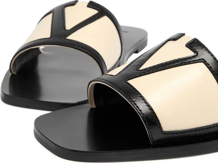 Valentino Garavani Viva Superstar Vlogo Leather Sliders - Image 3