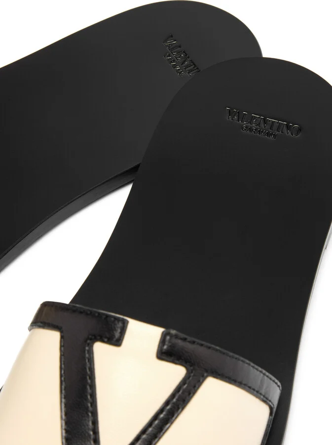 Valentino Garavani Viva Superstar Vlogo Leather Sliders - Image 4