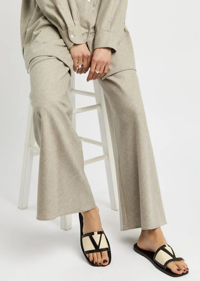 Valentino Garavani Viva Superstar Vlogo Leather Sliders - Image 5
