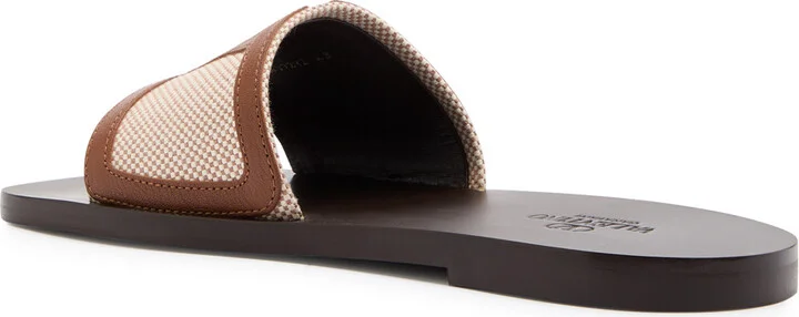 Valentino Garavani Viva Vlogo Leather Sliders - Image 2