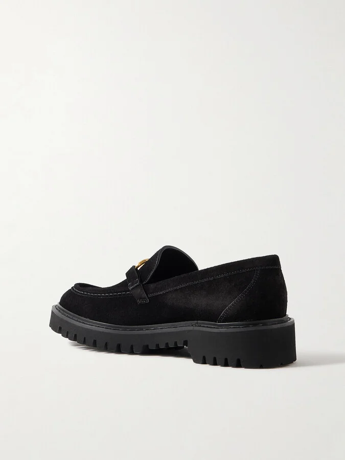 Valentino Garavani - Vlogo 30 Suede Loafers - Black - Image 3