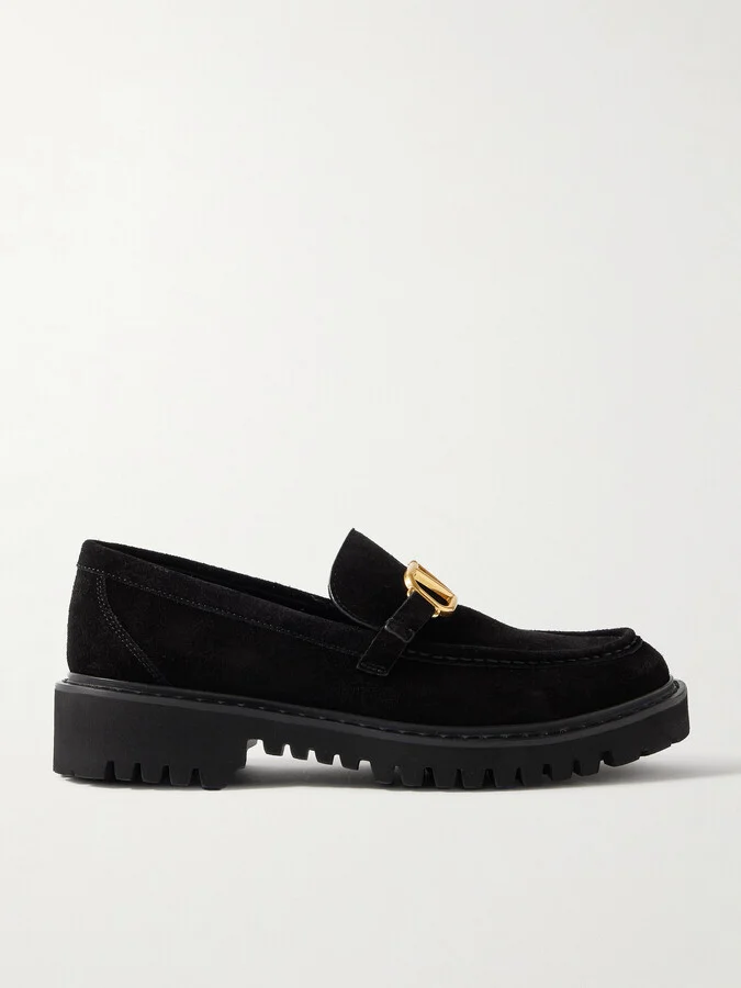 Valentino Garavani - Vlogo 30 Suede Loafers - Black