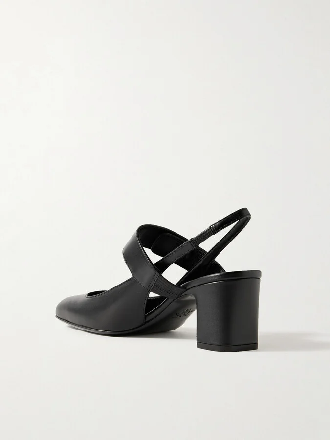 Valentino Garavani - Vlogo 60 Embellished Leather Slingback Pumps - Black - Image 3