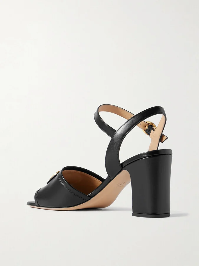 Valentino Garavani - Vlogo 75 Embellished Leather Sandals - Black - Image 3