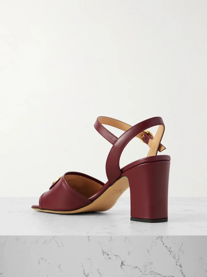 Valentino Garavani - Vlogo 75 Leather Sandals - Red - Image 3