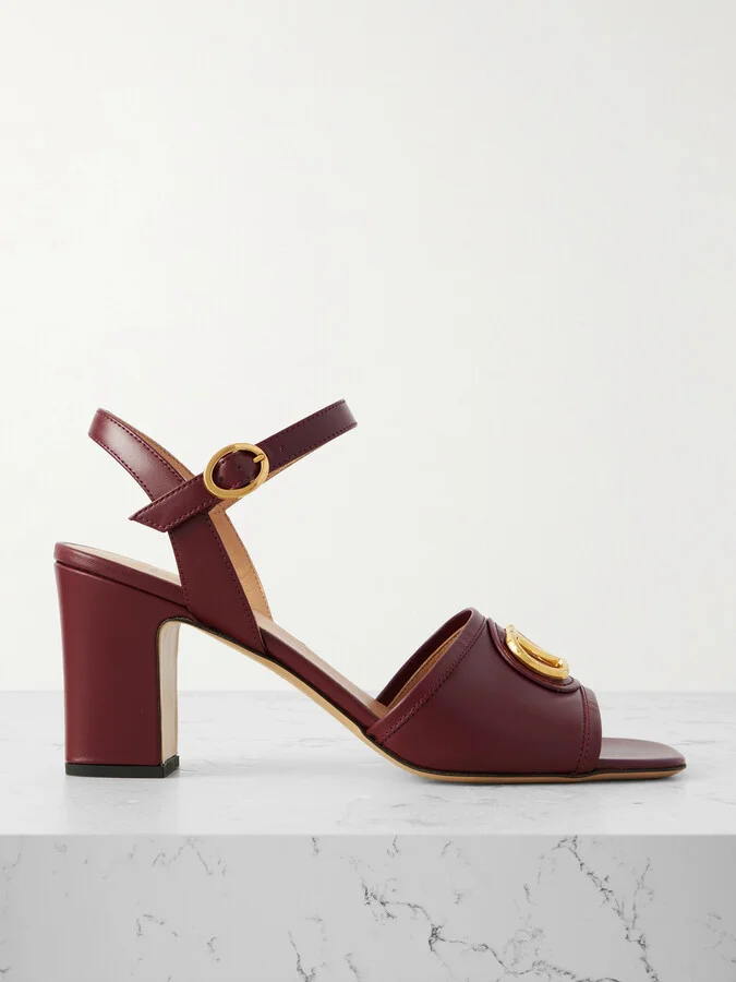 Valentino Garavani - Vlogo 75 Leather Sandals - Red