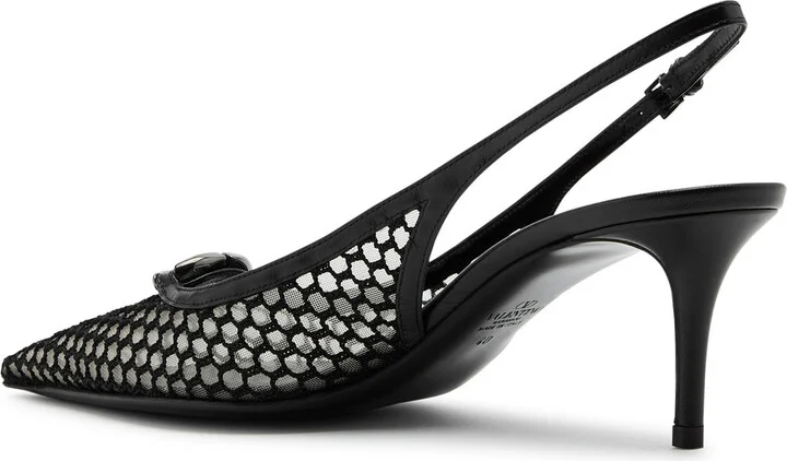 Valentino Garavani Vlogo 75 Mesh Slingback Pumps - Image 2