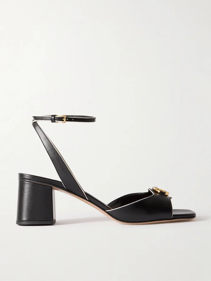 Valentino Garavani - Vlogo Bold 60 Leather Sandals - Black