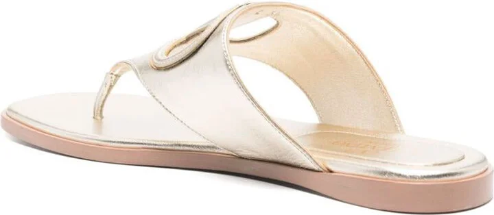 Valentino Garavani Vlogo Cut-Out Leather Sandals - Image 3