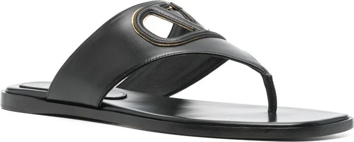 Valentino Garavani Vlogo Cut-Out Leather Sandals - Image 2