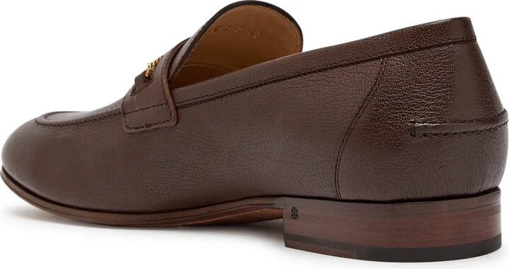 Valentino Garavani Vlogo Grained Leather Loafers - Image 2