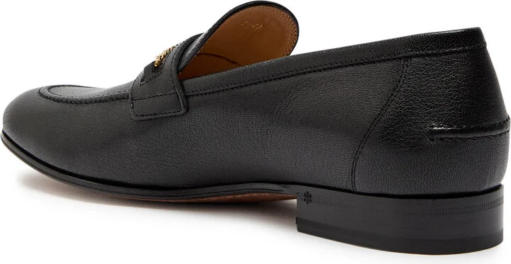 Valentino Garavani Vlogo Grained Leather Loafers - Image 2
