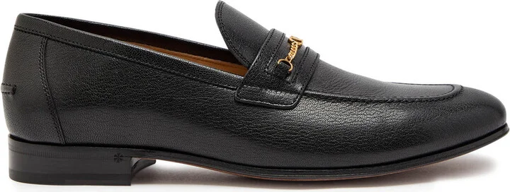 Valentino Garavani Vlogo Grained Leather Loafers