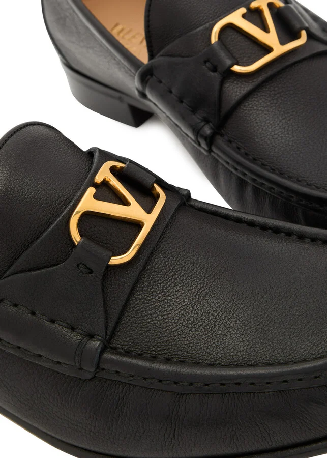 Valentino Garavani Vlogo Leather Loafers - Image 4
