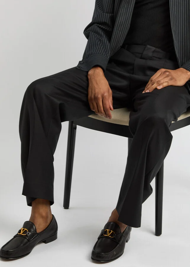 Valentino Garavani Vlogo Leather Loafers - Image 5