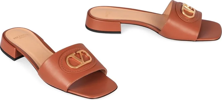 Valentino Garavani Vlogo Leather Sandals - Image 3