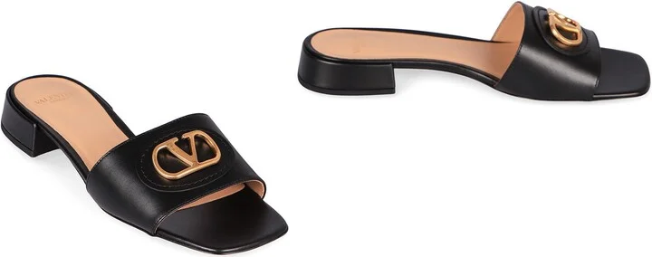 Valentino Garavani Vlogo Leather Sandals - Image 3
