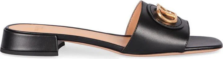 Valentino Garavani Vlogo Leather Sandals