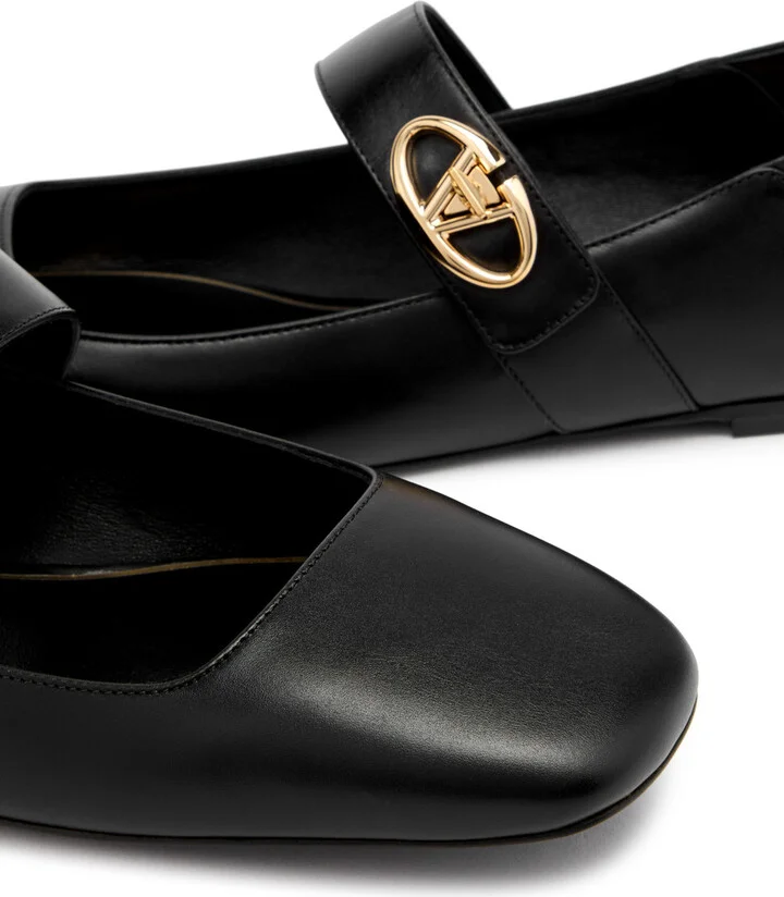 Valentino Garavani Vlogo Mary Jane Leather Flats - Image 3