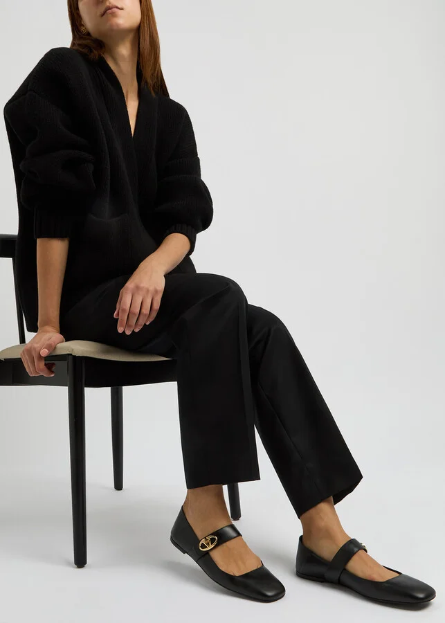 Valentino Garavani Vlogo Mary Jane Leather Flats - Image 5