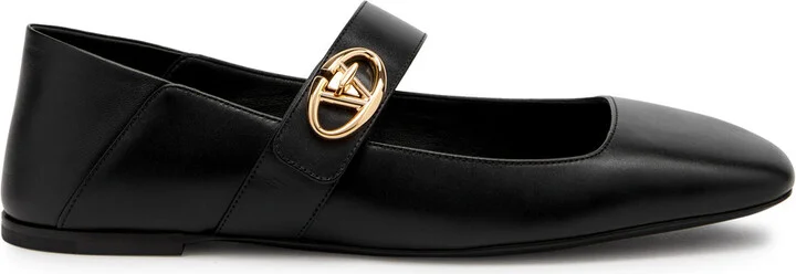 Valentino Garavani Vlogo Mary Jane Leather Flats