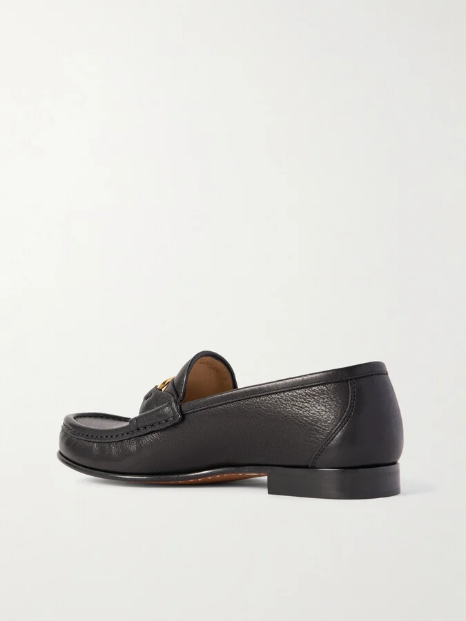 Valentino Garavani - Vlogo Signature 20 Leather Loafers - Black - Image 3