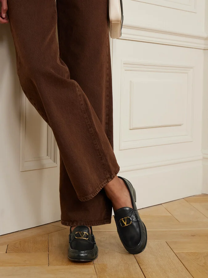 Valentino Garavani - Vlogo Signature 20 Leather Loafers - Black - Image 6