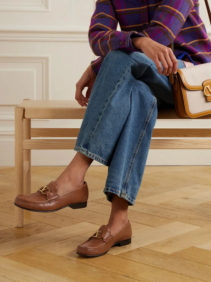 Valentino Garavani - Vlogo Signature 20 Leather Loafers - Brown - Image 6