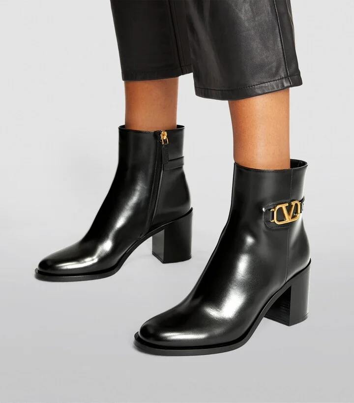 Valentino Garavani VLogo Signature Ankle Boots 75 - Image 2