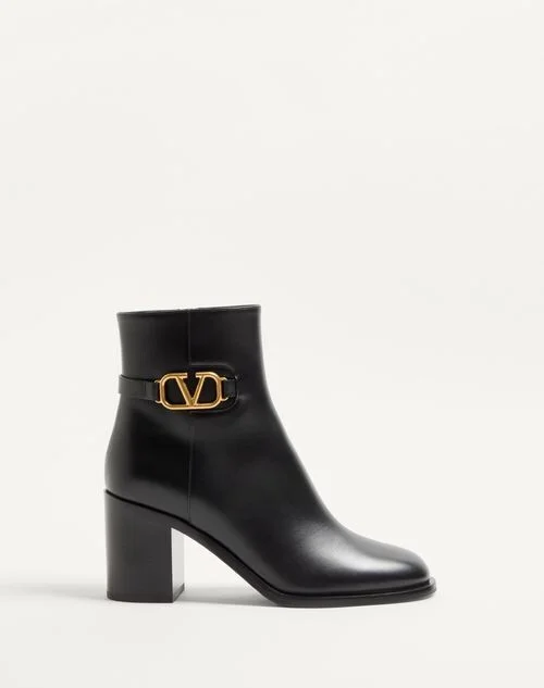 Valentino Garavani Vlogo Signature Calfskin Ankle Boot 75Mm