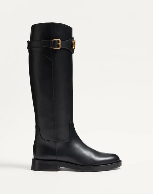 Valentino Garavani Vlogo Signature Calfskin Boot 30Mm