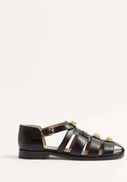 Valentino Garavani Vlogo Signature Calfskin Fisherman Sandal 20Mm