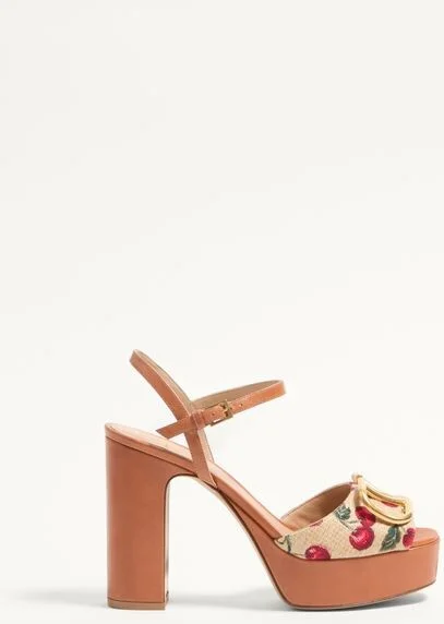 Valentino Garavani Vlogo Signature Cherryfic Platform Sandal 115Mm