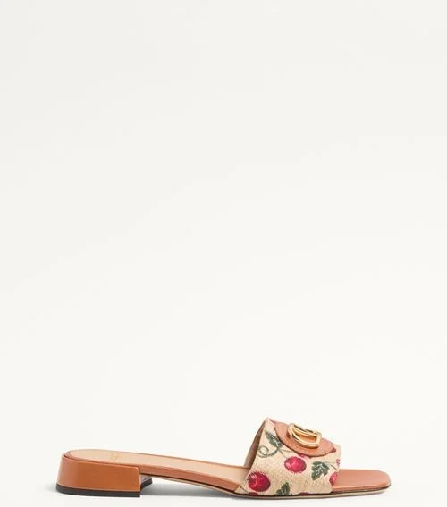 Valentino Garavani Vlogo Signature Cherryfic Slide Sandal 20Mm