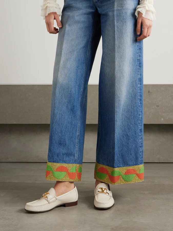 Valentino Garavani - Vlogo Signature Embellished Leather Loafers - Ivory - Image 2