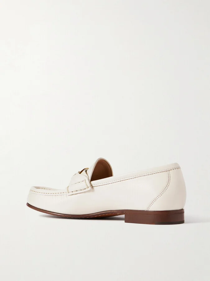 Valentino Garavani - Vlogo Signature Embellished Leather Loafers - Ivory - Image 3