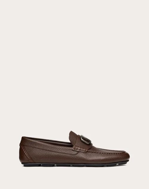 Valentino Garavani VLOGO SIGNATURE GRAINY CALFSKIN DRIVING SHOE